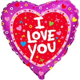201669 Серце 18" (фольга) з мал.