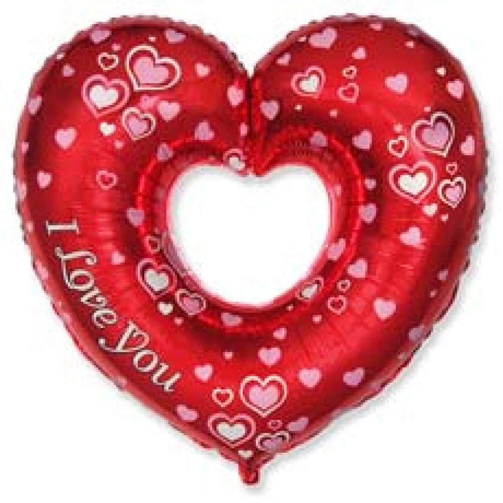 Серце в серці *14* міні  902746 Фольга з малюнком