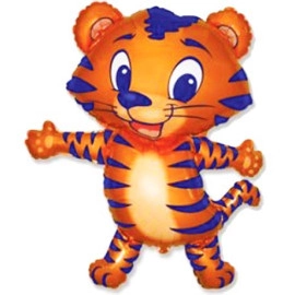 Тигреня з посмішкою міні *14 902708 Фольга сині смуги