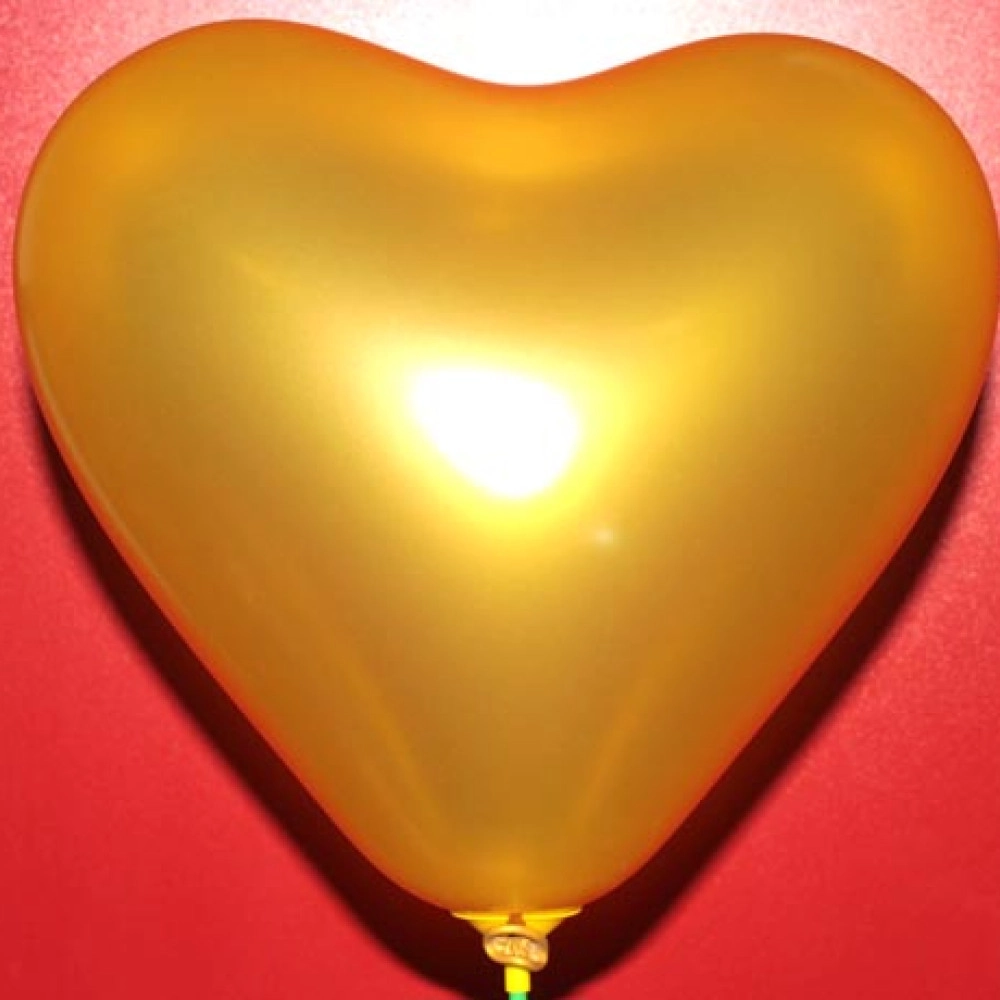 Серце 10" металік 39 золото (CRМ/10)