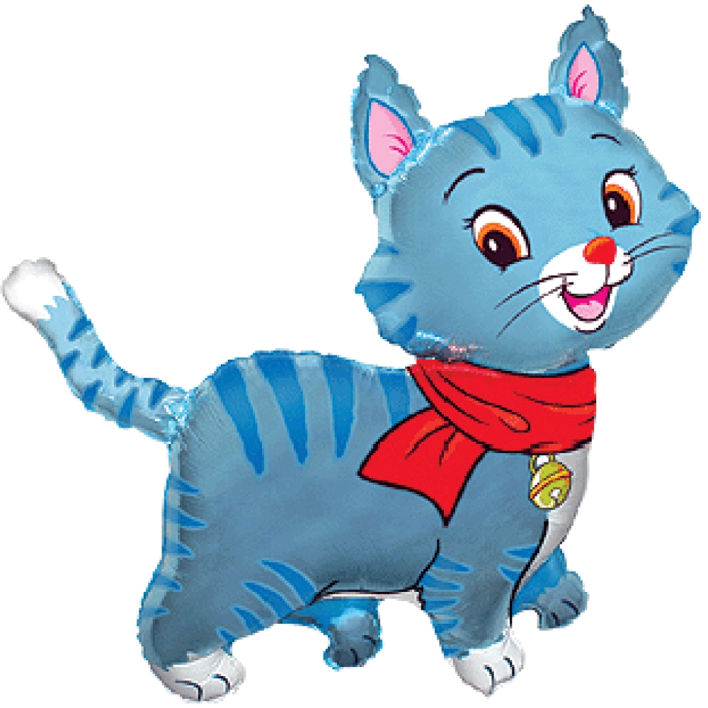 Кошеня з шарфом 901653 Фольга блакитна