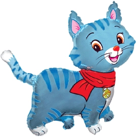 Кошеня з шарфом 901653 Фольга блакитна