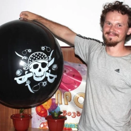 220G пастель 14 чорний з мал. "ПІРАТ", 1шт РОЗПРОДАЖ