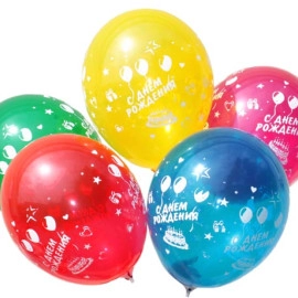 12 кристал ас. з мал. "С ДНЕМ РОЖДЕНИЯ (тортик)" (100шт/уп)