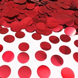 Конфетті КОЛО чевоний металік (2,3 см.) (1уп.=100 гр.)