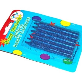 Свічки декоративні металізовані з напиленням, 6 шт