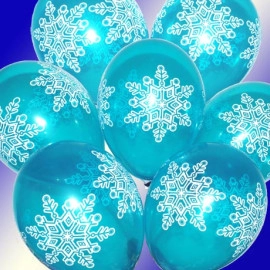 12 кристал 19 синій з мал. "СНІЖИНКИ великі" (100шт/уп)