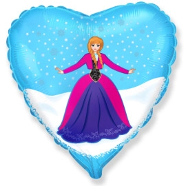 201704 Серце 18" (фольга) з мал. Принцеса Анна