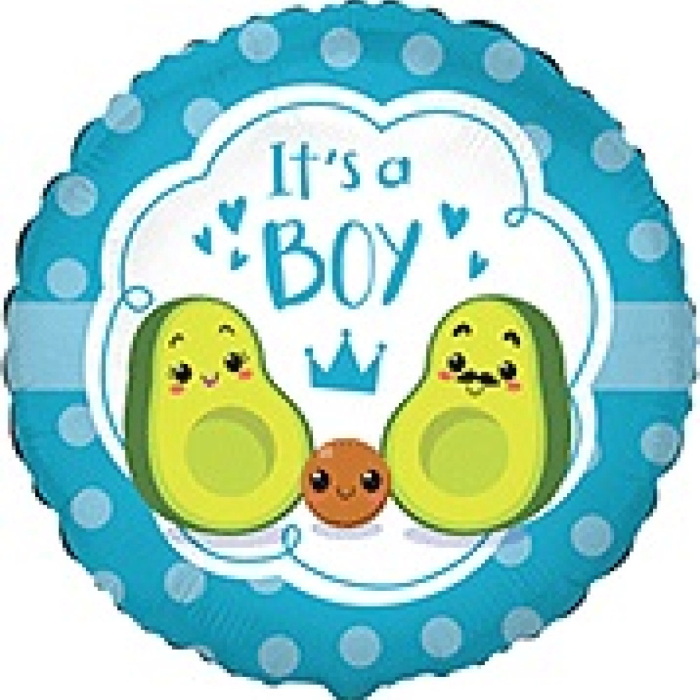 401605 круг 18* з малюнком Авокадо це хлопчик