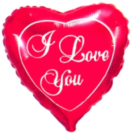 201506 Серце 18" I love you Червоне серце