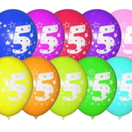 12 пастель ас. з мал. цифра "5" (100шт/уп)