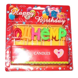 Свічки декоративні "С Днём рождения"
