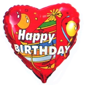 201526 Серце 18" ДР Ковпак з кульками