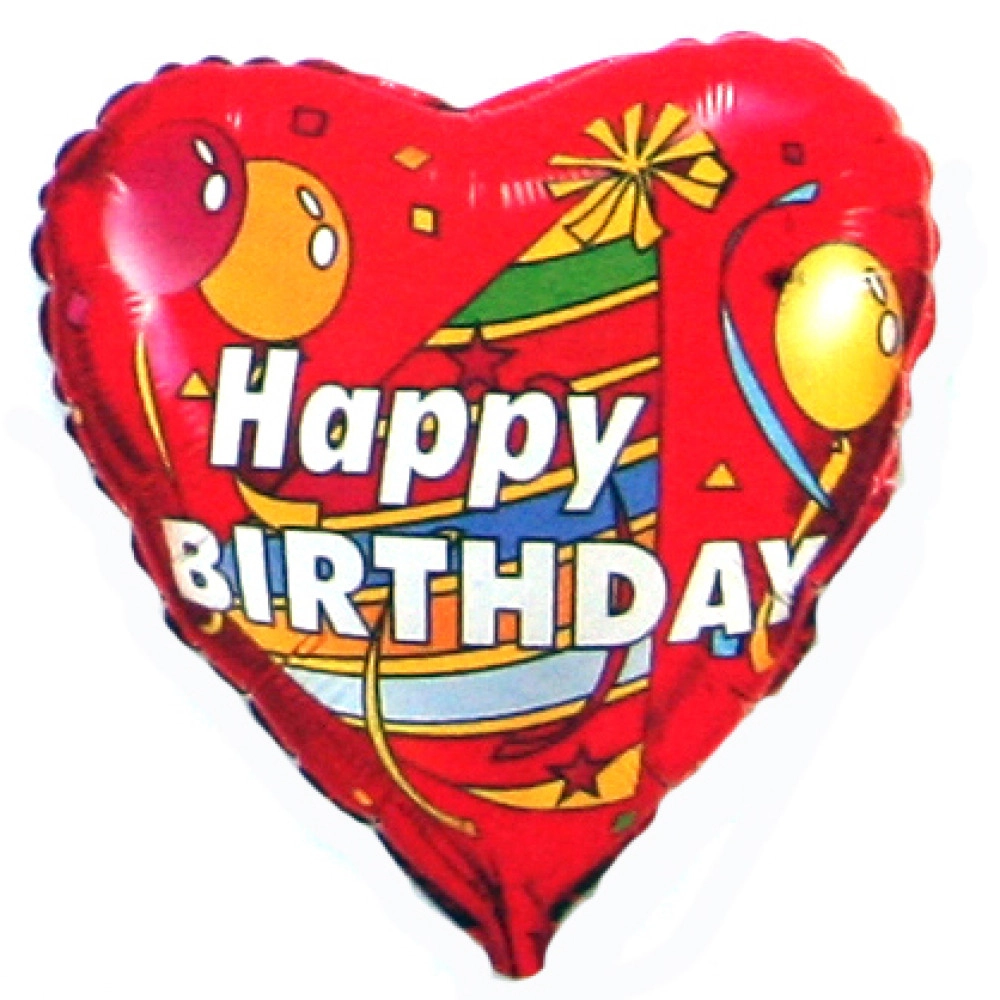 201526 Серце 18" ДР Ковпак з кульками