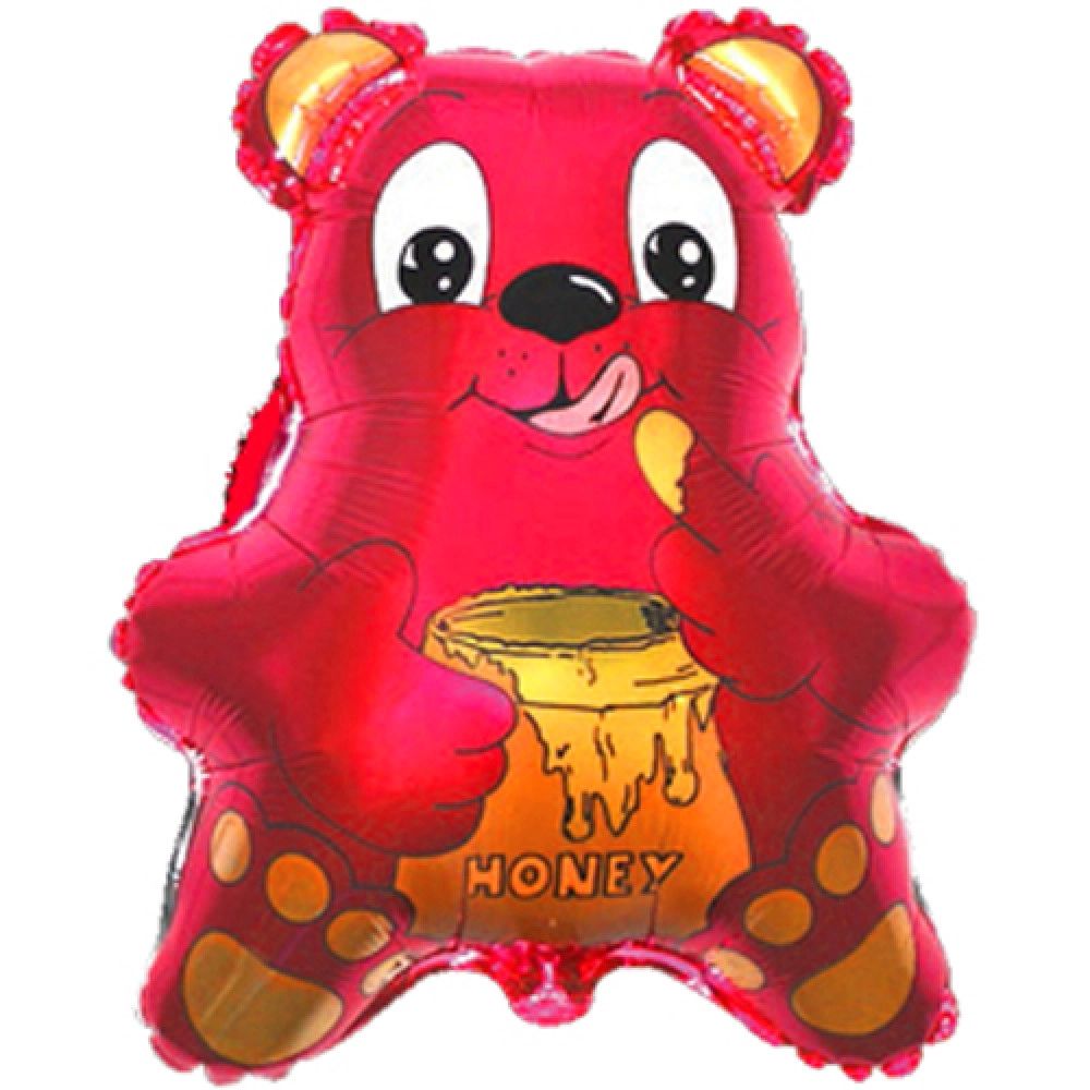 Ведмедик з МЕДОМ 37/24* 901006 * фуксія Фольга