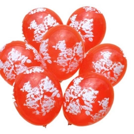 12 пастель 45 червоний з мал. "ТРОЯНДА" (100шт/уп) РОЗПРОДАЖ