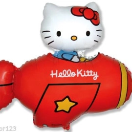 Кошеня Кітті в літаку міні *14 902720 Фольга червона