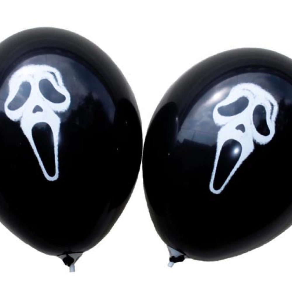 КИТАЙ 12" пастель Чорний з мал. "Крик" (100шт/уп)