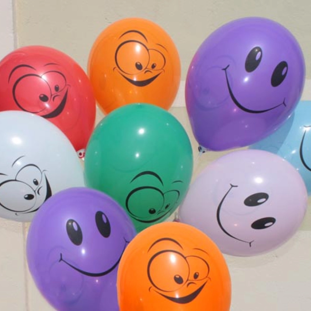 КИТАЙ 12" пастель ас з мал. "Посмішка" (100шт/уп)