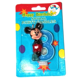 Свічка декоративна цифра + фігурка, "8" 1 шт.