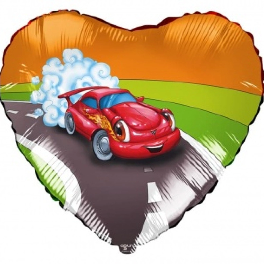 750018  18* серце з малюнком Машинка Agura