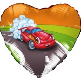 750018  18* серце з малюнком Машинка Agura