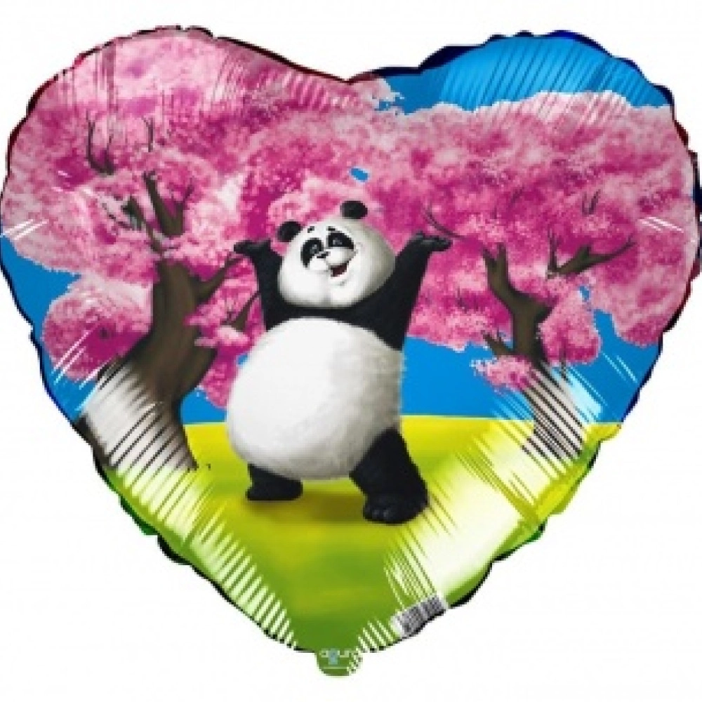750100 18* серце з малюнком панда Agura