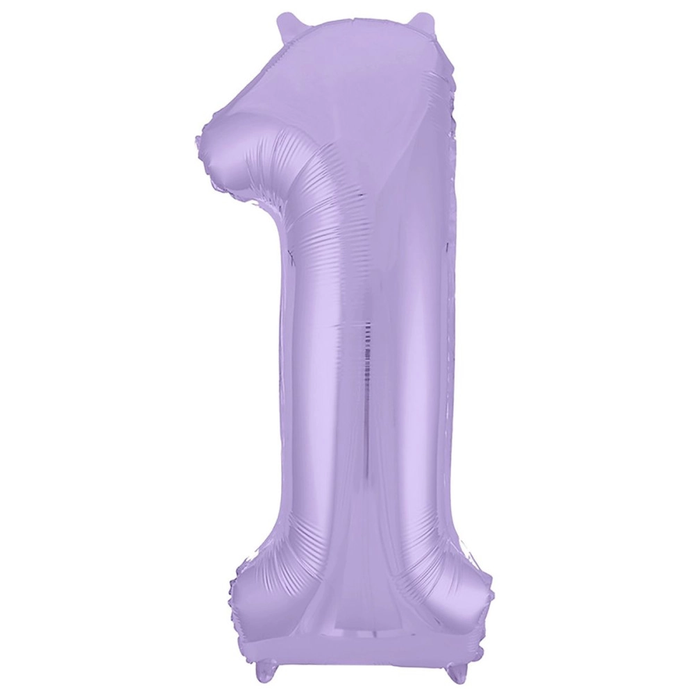 Цифра 1 Slim Agura ПАСТЕЛЬ-ФІОЛЕТОВА (102 см / 40') 754498