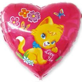 201701 Серце 18" (фольга) з мал.