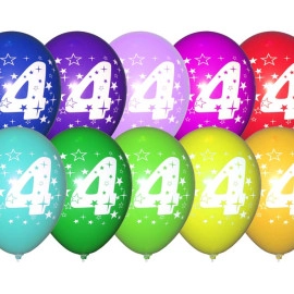 12 пастель ас. з мал. цифра "4" (100шт/уп)