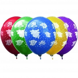 12 пастель ас. з мал. "ТРОЯНДА з бутонами білі" (100шт/уп)