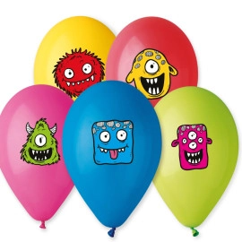 12 пастель ас. з мал. GS 110/12" "МОНСТРИ" шовкографія (Італія)  (100шт/уп)