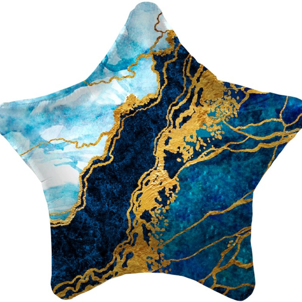 757604 19* зірка з малюнком Синий Мрамор Agura