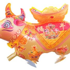 Китай еластопластик Корова кулька Ходяча фігура 23"(60см)х14"(35 см)  без клапана