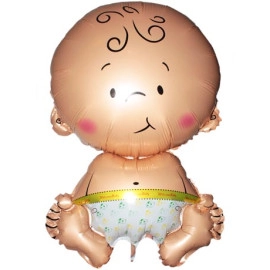 Китай МАЛЮК ХЛОПЧИК кулька фольгована  19"(50см)х29"(75см)