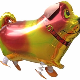 Китай  Собака  кулька фольгована  ходяча фігура 23"(60см)х14"(35 см) з клапаном