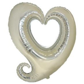 Серце в серці з хвостиком 901500 Y Фольга срібло