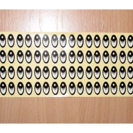 Наклейки  "Глазики"  Лист 9х24см  (1 тип 40пар)