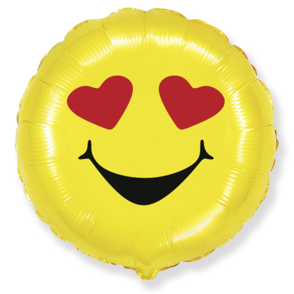 411571 круг 18* з малюнком "СМАЙЛ LOVE "