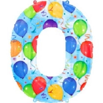 0 Цифра мал. " повітряні кульки" 13704-01 Фольга Anagram
