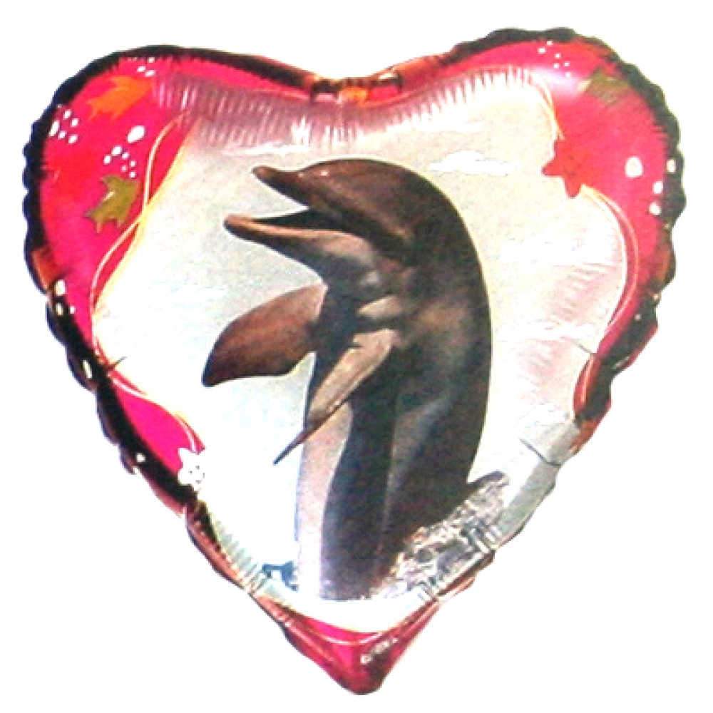 201529 Серце 18" (фольга) з мал. РОЗПРОДАЖ