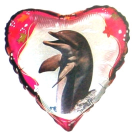 201529 Серце 18" (фольга) з мал. РОЗПРОДАЖ