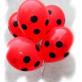 12 пастель 05 чи 45 червона з мал. "ПОЛЬКА" (Чорне нанесення) (100шт/уп)