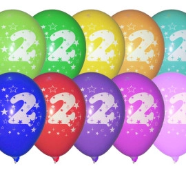 12 пастель ас. з мал. цифра "2" (100шт/уп)