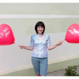 Серце 17 кристал 42 червоне з мал.  "Я ТЕБЯ ЛЮБЛЮ" (50шт/уп)