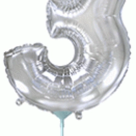 Цифра 3 Міні Flexmetal СРІБЛО (902763P) з клапаном