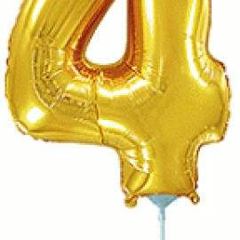 Цифра 4 Міні Flexmetal ЗОЛОТО (902764O) з клапаном