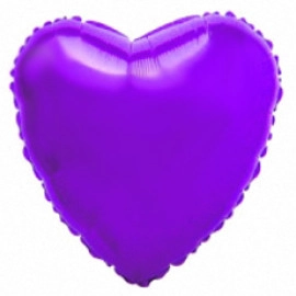 32" серце б/м фіолетове 206500 V фольга