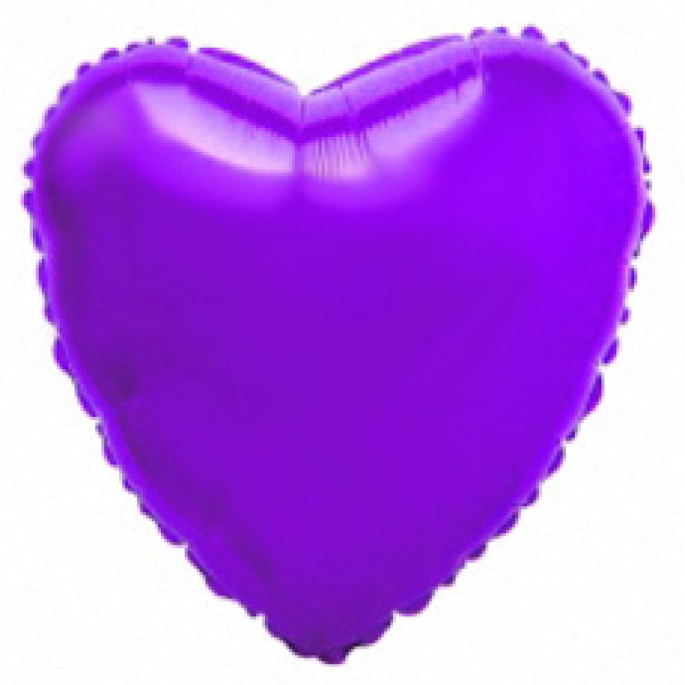 9" серце-міні фіолетове 202500 V фольга