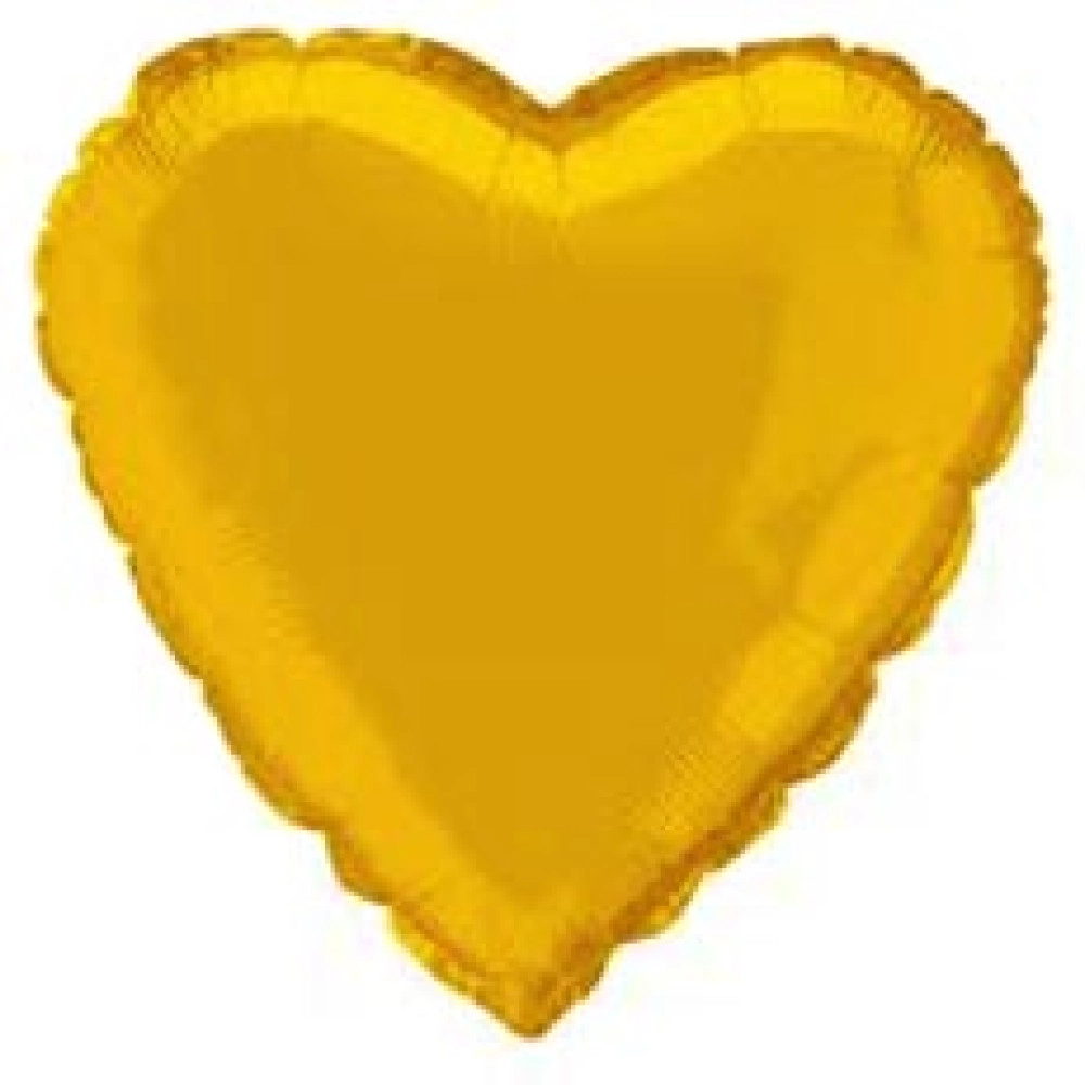 9" серце-міні золоте 202500 O фольга